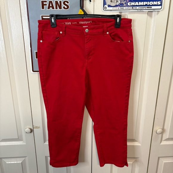 Westport Pants - Westport Women's Red Capris